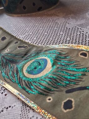 Peacock Feathers Ribbon